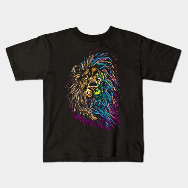 Lion Graphic Kids T-Shirt by DARSHIRTS